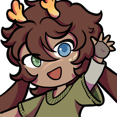 twitch emote of a jackalope character: wave